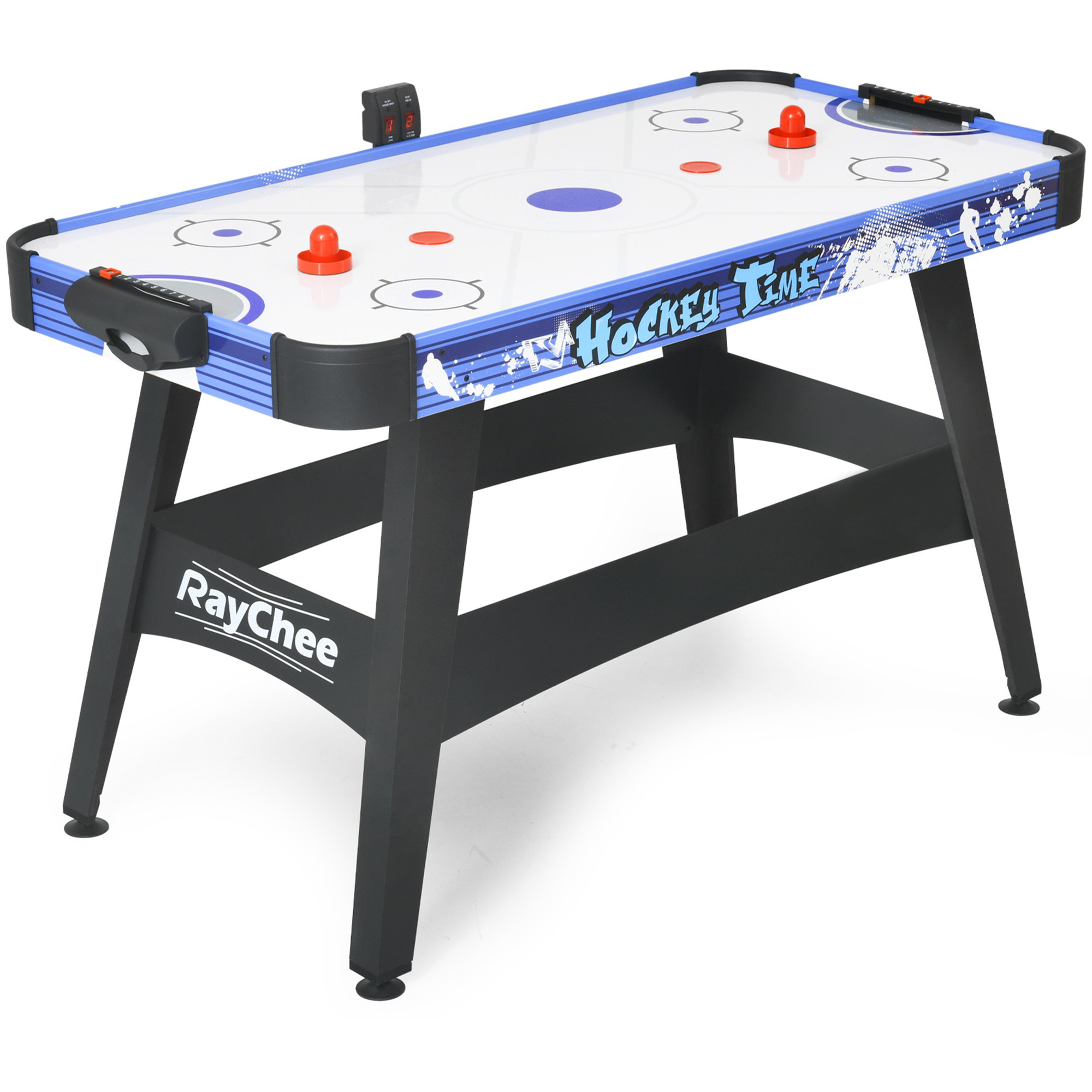 RayChee 54" Air Hockey Table with 2 Pucks, 2 Pushers, Digital LED
